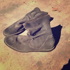 John Varvatos suede zip slouch boots